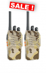 PMR R40 Camo kaasaskantav raadiosaatja, 2 tk komplekt, 0.5W, 16 programmeeritavat kanalit, 16 PMR