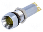 Indicator: LED | recessed | 24VDC | Cutout: &Oslash;8.4mm | IP67 | connectors