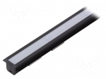 Profiles for LED modules | white | recessed | black | L: 1m | aluminium