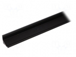 Profiles for LED modules | angular | black | L: 2m | aluminium | 30/60&deg;