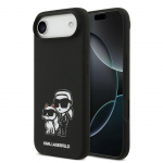 Back panel cover Karl Lagerfeld Apple iPhone Air Liquid Silicone K&CH Sketch MagSafe Case Black