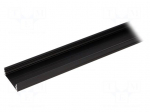 Profiles for LED modules | surface | black | L: 2m | aluminium