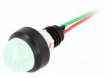Indicator: LED | prominent | 24VDC | 24VAC | Cutout: &Oslash;13mm | IP40