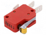 Microswitch SNAP ACTION | with lever (with roller) | SPDT | Pos: 2