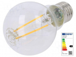 LED lamp | warm white | E27 | 230VAC | 806lm | 7W | 2700K | CRImin: 80