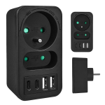 T&ouml;&ouml;riistad ja m&otilde;&otilde;teseadmed // Uued tooted t&ouml;&ouml;riistade, tarvikute kategoorias // Gniazdko prądowe x2 + 4xUSB Maclean, rozgałęźnik z 2 gniazdami, 2xUSB A, 2xUSB C PD 20W, 1x16A + 1x6A, MCE249 F/B