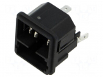 Connector: AC supply | socket | male | 10A | 250VAC | C14 (E) | KEA | IP40