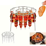 Riff Universal Stainless steel Air Fryer Vertical grill Rack with 12 strings