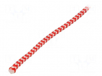 Rope | polypropylene | &Oslash;rope: 4mm | L: 25m | with a core | white-red