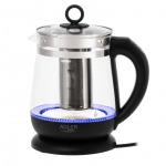 Teapot Adler Kettle | AD 1299 | Electric | 2200 W | 1.5 L | Glass | 360&deg; rotational base | Black