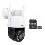 Package PNI House IP575 5MP WiFi video surveillance camera with IP + PNI 128GB MicroSD memory card with SD adapter