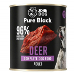 JOHN DOG Pure Black Mono deer - wet dog food - 800g