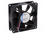 Fan: DC | axial | 80x80x25mm | 58m3/h | 27dBA | ball bearing | 2600rpm
