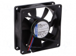 Fan: DC | axial | 80x80x25mm | 58m3/h | 27dBA | ball bearing | 2600rpm