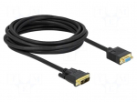 Cable | DVI-A (12+5) plug,VGA female | single link | Len: 5m | black