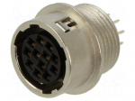 Connector: circular | push-pull | socket | PIN: 12 | 2A | HR10 | PCB