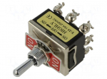 Switch: toggle | Pos: 3 | 3P3T | ON-OFF-ON | 15A/250VAC | Leads: screw