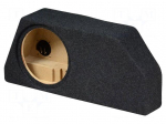 Car loudspeaker enclosure | MDF | black melange | textil | 15l | 250mm