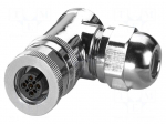 Connector: M12 | plug | PIN: 5 | 48V | angled | IP67 | screw terminal | 4A
