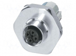 Connector: M12 | socket | PIN: 5 | female | 48V | straight | IP67 | A code