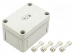 Enclosure: multipurpose | X: 65mm | Y: 94mm | Z: 57mm | TK PC | grey | IP66
