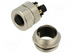 Connector: M12 | socket | PIN: 8 | female | straight | IP68 | zinc alloy | A