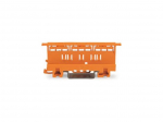 MOUNTING CARRIER - 221 SERIES - 4 mm&sup2; - FOR DIN-35 RAIL MOUNTING/SCREW MOUNTING - ORANGE