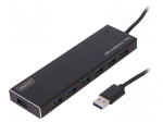 Hub USB | USB 3.0 | black | Number of ports: 7 | 5Gbps