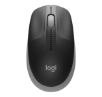 Logitech M190 Full-Size Wireless Mouse, RF Wireless, 1000 DPI, Mid Grey