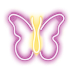 LED ribad // NEON FLEX LED strips // Neon led motyl r&oacute;ż nne03 neolia