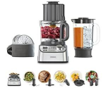 Kenwood MultiPro XL Weigh+ compact food processor, silver, 1,000 watts, integrated scale, blender attachment