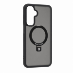 Back panel cover Evelatus Samsung Galaxy A17 4G / A17 5G Shield Case With MagSafe & Stand Matte Ring Black