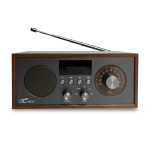Audio- ja HiFi-s&uuml;steemid // Radio , Muud heliseadmed // Radio przenośne retro brda fm/bt/usb akum.2200mah,10w,ładowanie indukcyjne telefonu,brąz/grafit