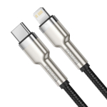Baseus Type-C - Lightning Cafule seeria metallist andmesidekaabel PD 20W 1m Black (CATLJK-A01)