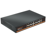 PoE switch 16x Gigabit PoE + 2x Gigabit UPLINK, 250W