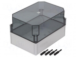 Enclosure: multipurpose | X: 180mm | Y: 254mm | Z: 165mm | PK | light grey