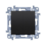 KONTAKT SIMON 10 MODUŁ CZARNY MAT PRZYCISK 2X 2Z ZACISKI ŚRUBOWE 10AX 250V