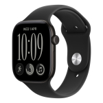 Pulkstenis Apple Watch Series 12 GPS 46mm Black Aluminium Case with Black Sport Band - M/L