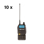 Bax 10bc Portable VHF/UHF radio station CRT FP00 dual band 144-146 and 430-440 MHz black, VOX, 128 channels, Scan, Programmable, Flashlight, FM radio 76-108 MHz, TOT, Repeater