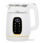 Adler AD 1305WG electric kettle 1.7 L 2200 W Transparent, Gold, White