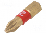 Screwdriver bit | Phillips | PH2 | Overall len: 25mm | BiTorsion