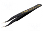 Tweezers | non-magnetic | Blade tip shape: sharp,bent | ESD