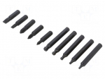 Kit: screwdriver bits | Pcs: 10 | Phillips,spherical,slot