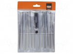 Kit: files | needle | Number of files: 12 | Overall len: 160mm | Cut: 2