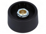 Knob | without pointer | polyamide | &Oslash;shaft: 6.35mm | &Oslash;31x16mm | black