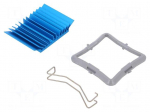 Heatsink: extruded | grilled | BGA | blue | L: 32.5mm | W: 32.5mm | H: 7.5mm