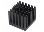 Heatsink: extruded | grilled | BGA | black | L: 27mm | W: 27mm | H: 24.5mm