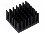 Heatsink: extruded | black | L: 24.76mm | W: 27.95mm | H: 15.24mm