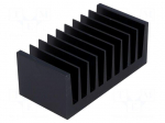 Heatsink: extruded | grilled | black | L: 50mm | W: 100mm | H: 40mm