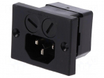 Connector: AC supply | socket | male | 10A | 250VAC | IEC 60320